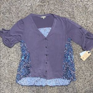 M Democracy purple ash shirt